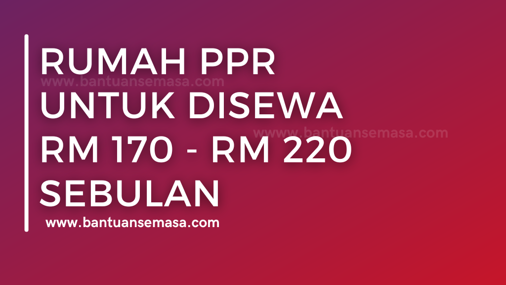 Rumah PPR Untuk Disewa RM 170 Sebulan