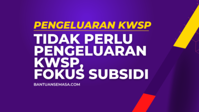 Tidak Perlu Pengeluaran KWSP, Fokus Subsidi