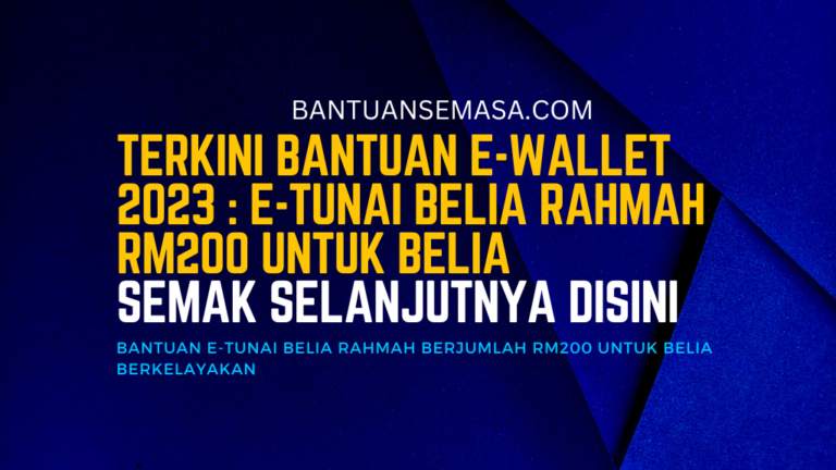 Terkini Bantuan E Wallet E Tunai Belia Rahmah Rm Untuk Belia Bantuan Semasa