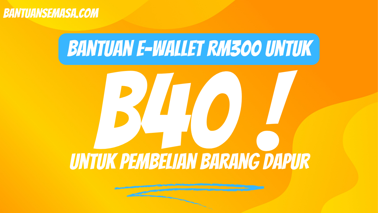 Bantuan e-Wallet RM300 B40 Untuk Beli Barang Dapur