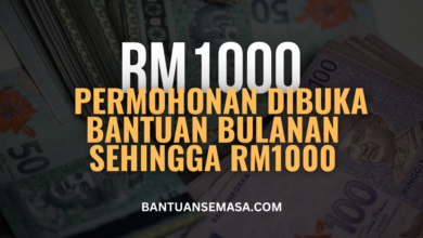 Permohonan Dibuka Bantuan Bulanan Sehingga RM1000