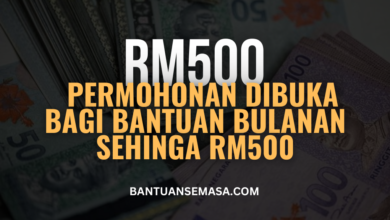 Permohonan Dibuka Bantuan Bulanan Sehingga RM500 Sekeluarga
