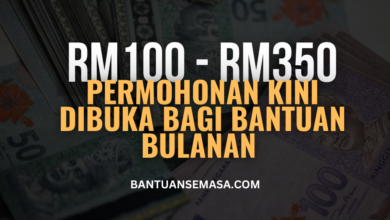 Permohonan Dibuka Bagi Bantuan RM100 Hingga RM350 Sebulan