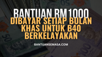 Semak Bantuan Sehingga RM1000 Sebulan Untuk B40 Yang Layak